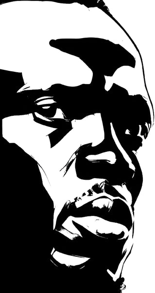Usain Bolt, ink sketch original. A4
