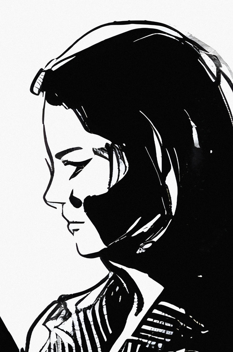 Ink Noir: The Big Sleep, ink sketch original. A4 – Basesketch