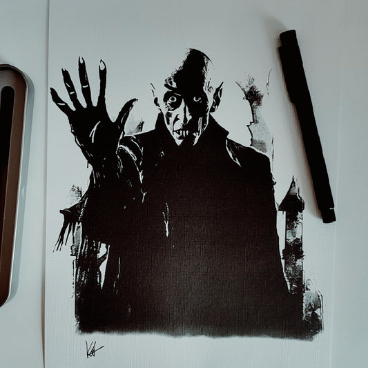 Nosferatu, ink sketch original. A4