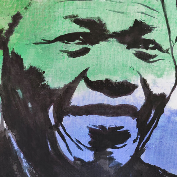 Mandela, ink sketch original. A4