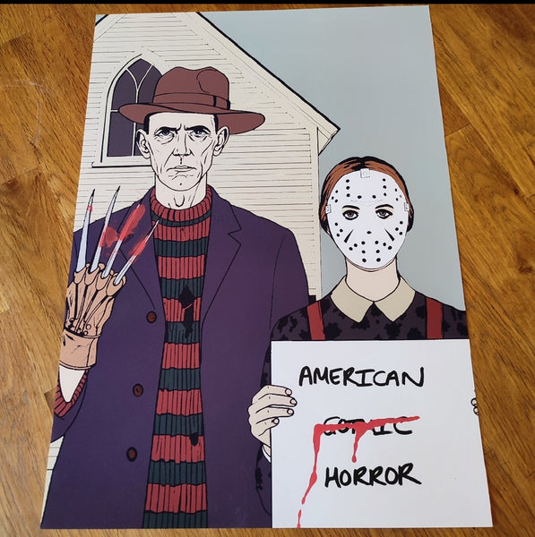"American Gothic Horror" Comic Pop Artwork