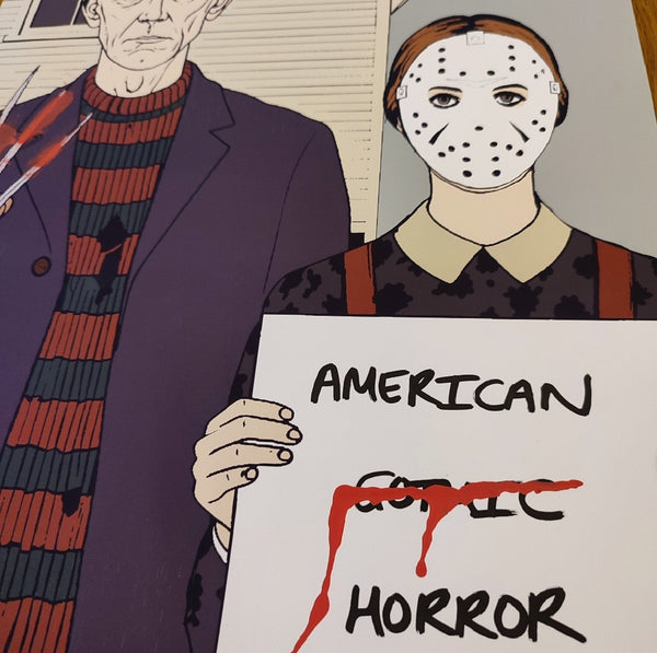 "American Gothic Horror" Comic Pop Artwork