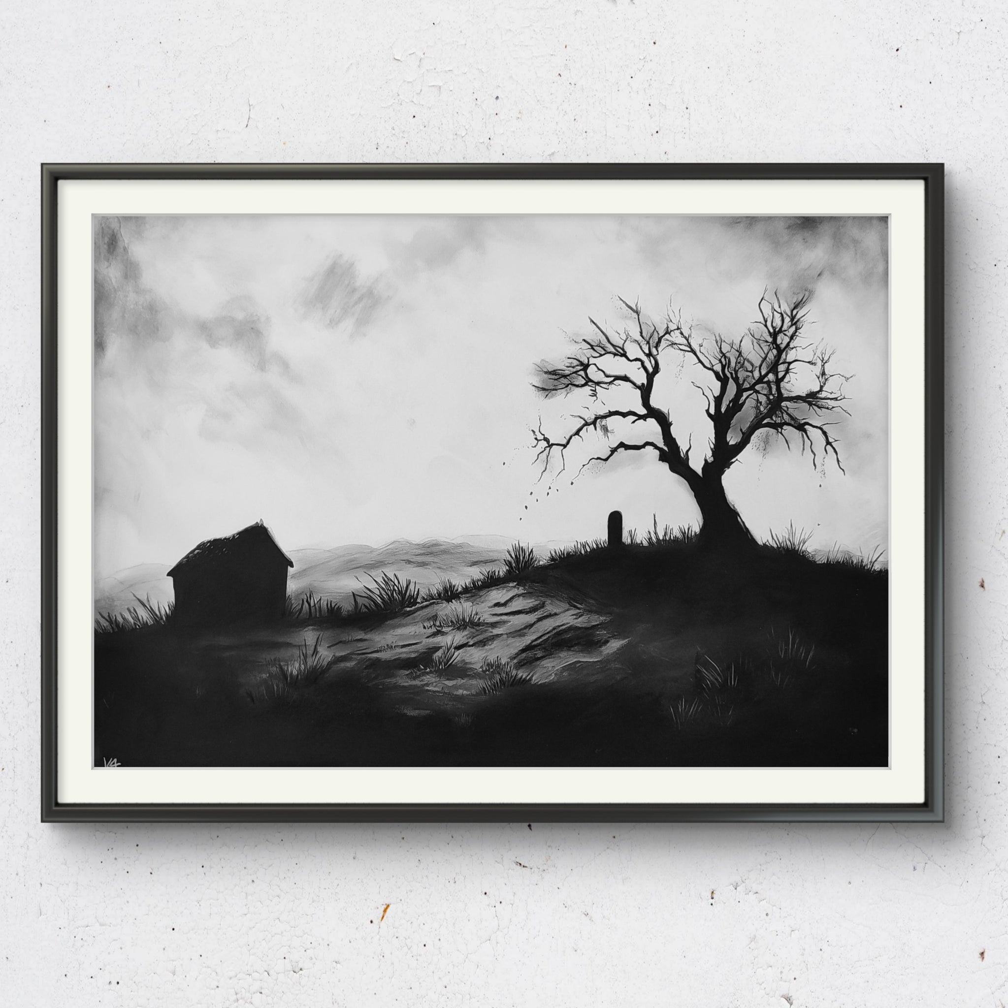 Unforgiven, ink sketch original. A3