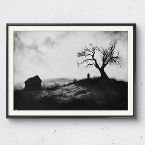 Unforgiven, ink sketch original. A3