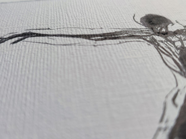 Nijinski The Leaping Prince, ink sketch original. A4