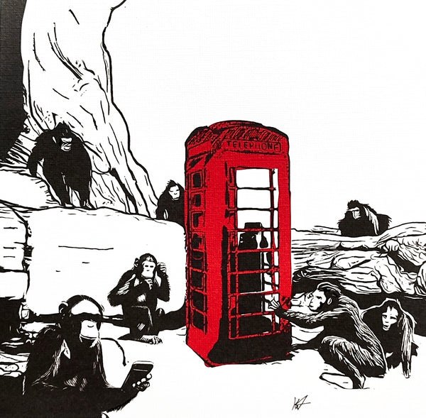 2001: A Telephone Odyssey, ink sketch original. A4